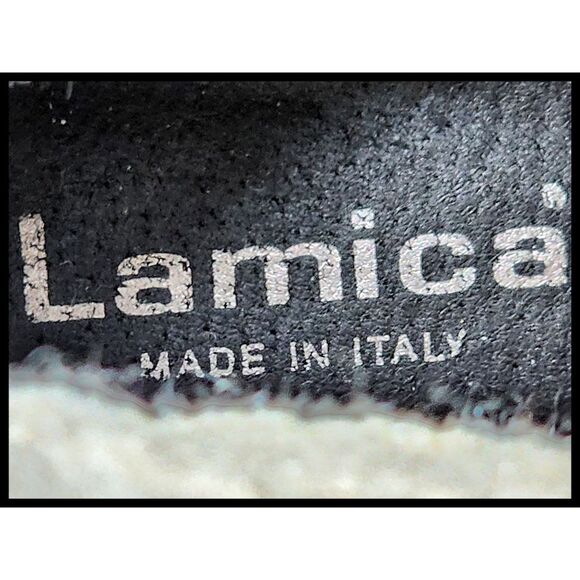 NEW LAMICA Leather Mid Calf Boots Sherpa Lined Zipper Lug Sole Orange Brown 39 - Picture 12 of 13